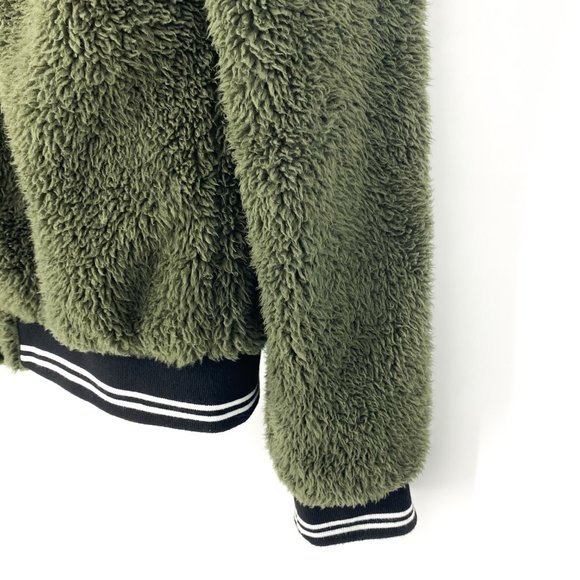 EMORY PARK Chevron ColorBlock Sherpa Bomber Jacket - Picture 9 of 16